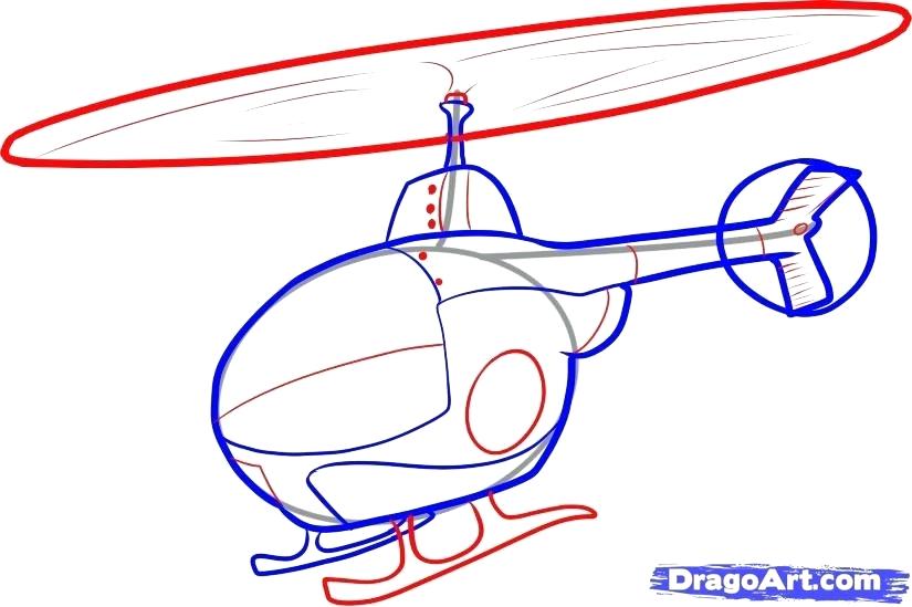 825x549 How To Draw A Helicopter Step