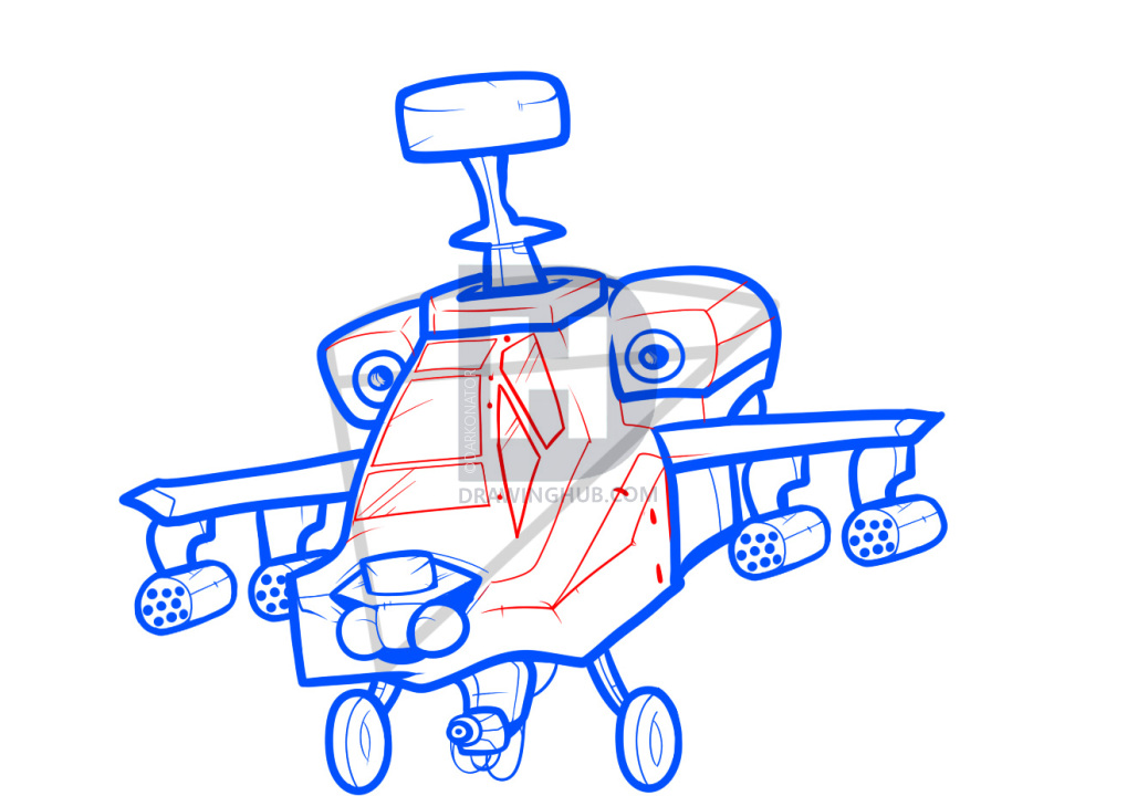 1019x720 how to draw an apache, apache helicopter, step