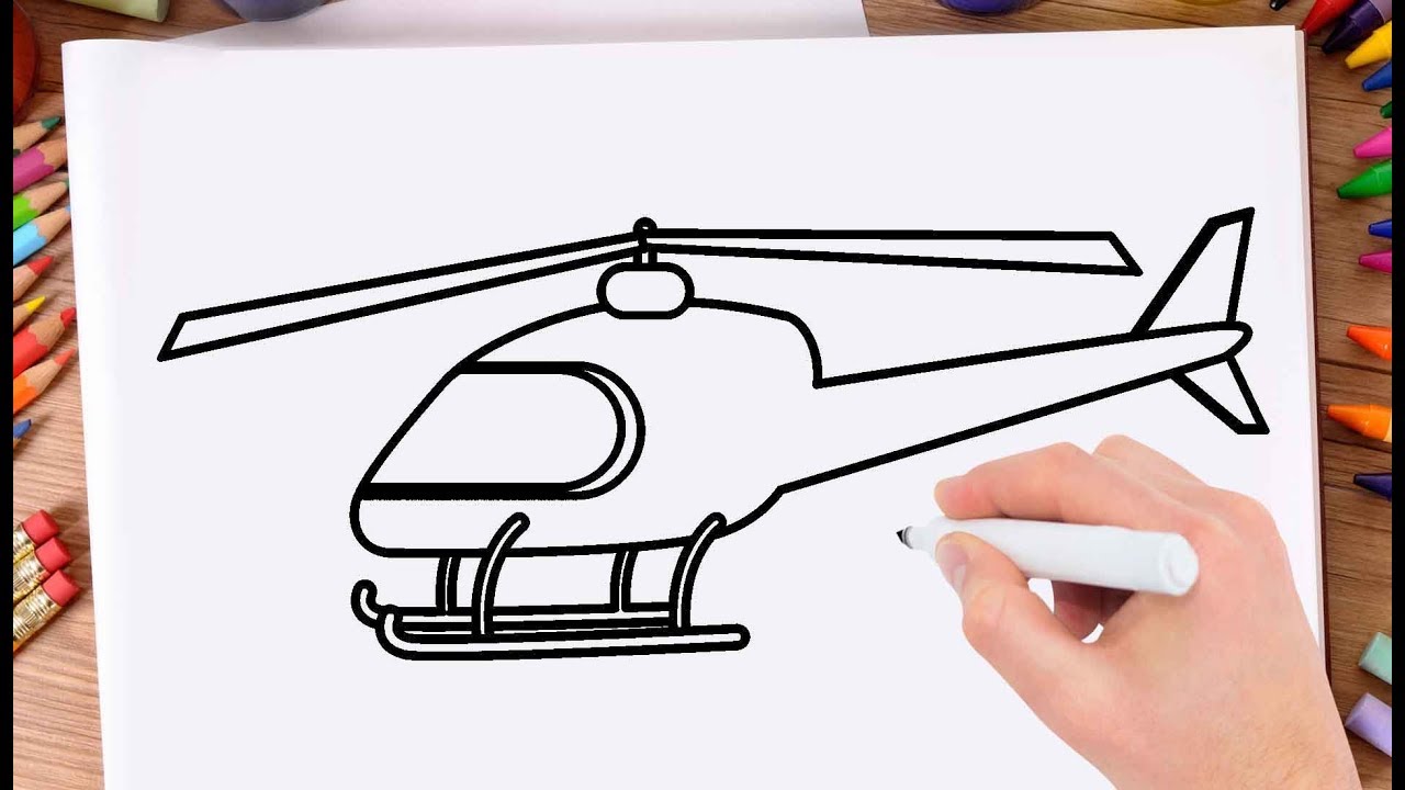 1280x720 How To Draw Helicopter Step