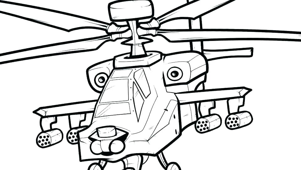 960x544 Military Helicopter Drawing