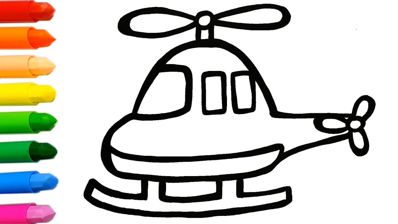 1280x720 Helicopter Coloring And Drawing Learn Colors For Kids Jolly Toy