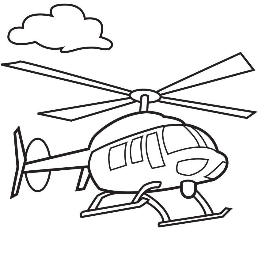 Helicopter Line Drawing