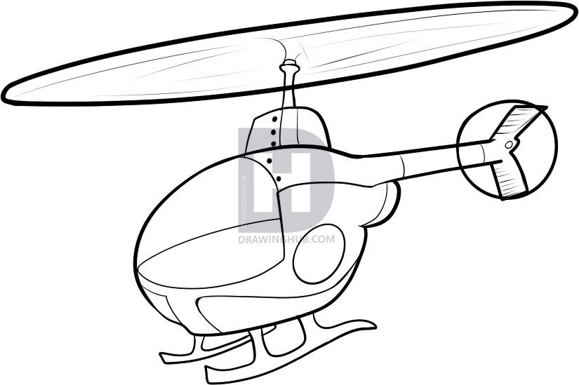 825x549 How To Draw A Chopper, Step