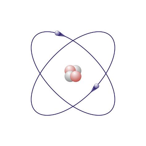 473x473 Helium, Atomic Model Photographic Print