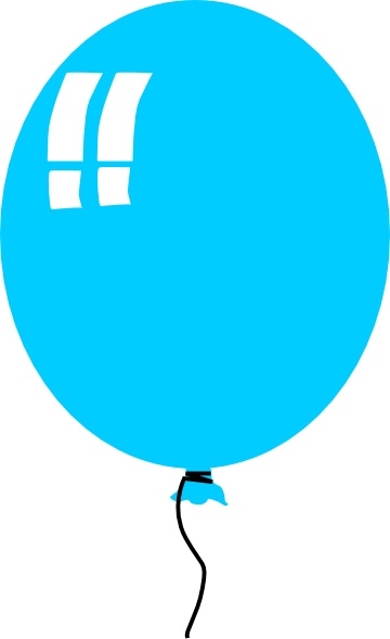 360x589 Helium Blue Balloon Clip Art Free Vector In Open Office Drawing