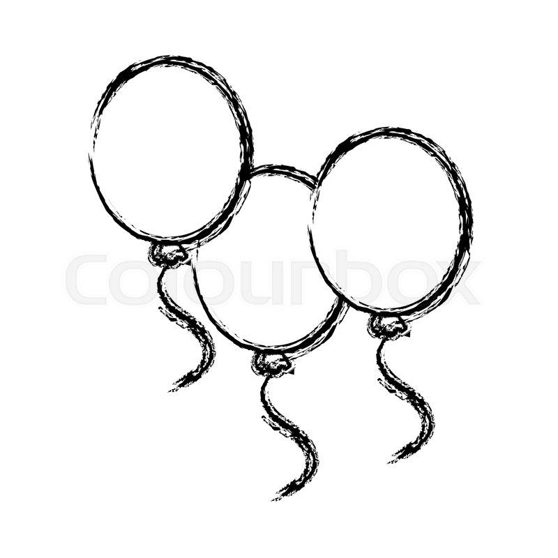 800x800 balloons helium rubber fly decoration stock vector colourbox