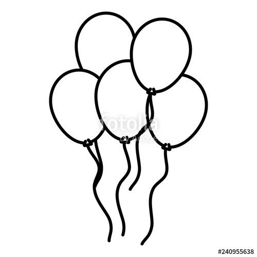 500x500 Balloons Helium Floating Icon Stock Image And Royalty Free Vector
