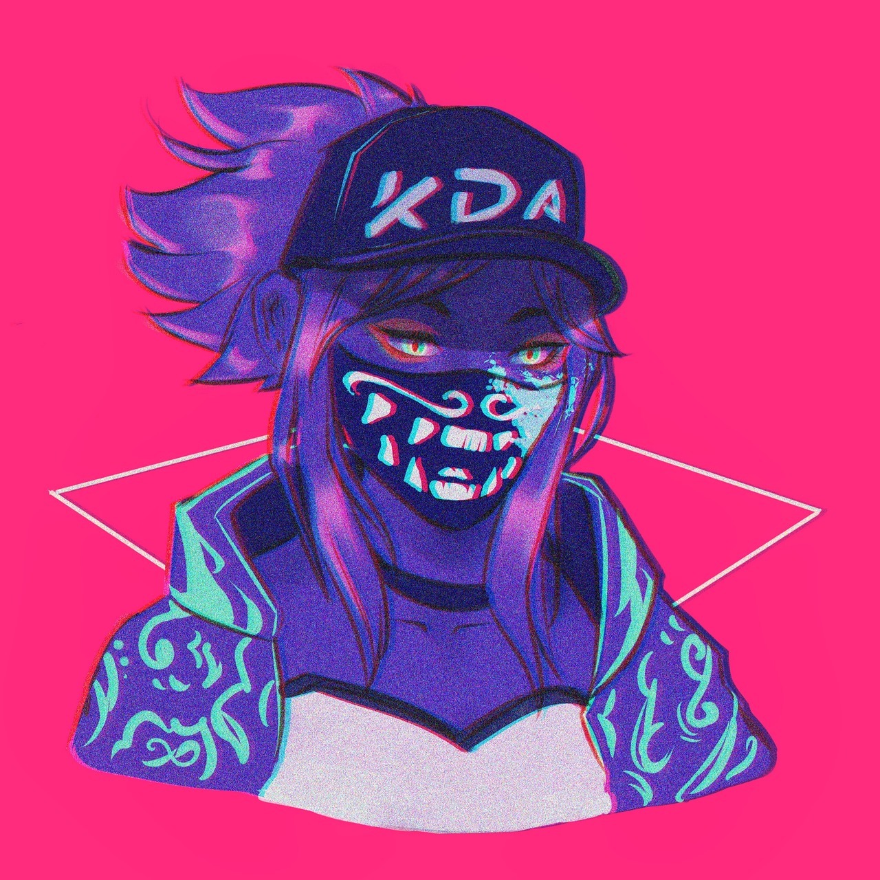 1280x1280 Neutral Face Of Displeasure Neon As Hell