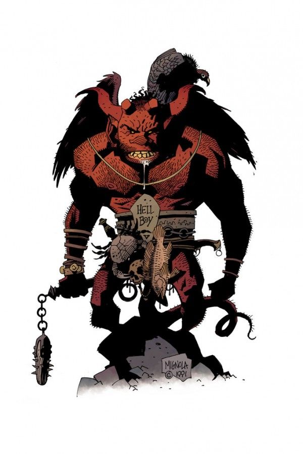 600x900 First Hellboy Drawing Made Into A Statue Comic Artist Mike
