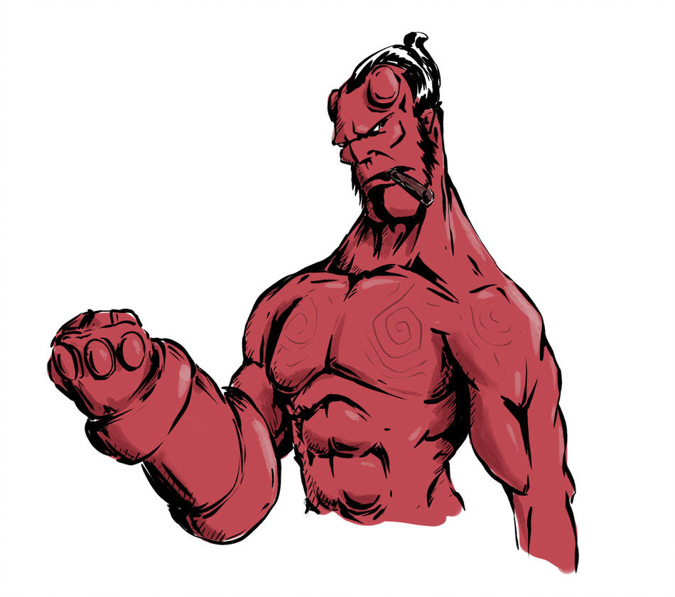 950x841 Hellboy Sketch