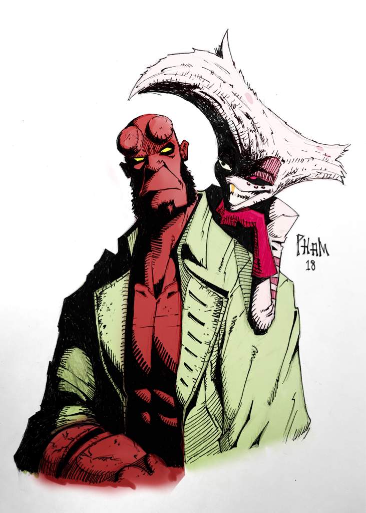731x1024 Hellboy And Angel