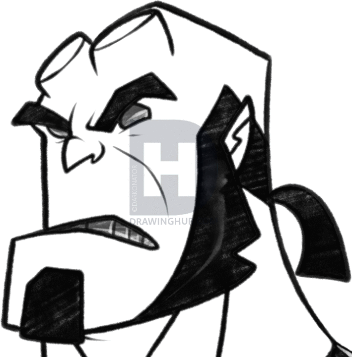 709x720 How To Draw Hellboy Easy, Step