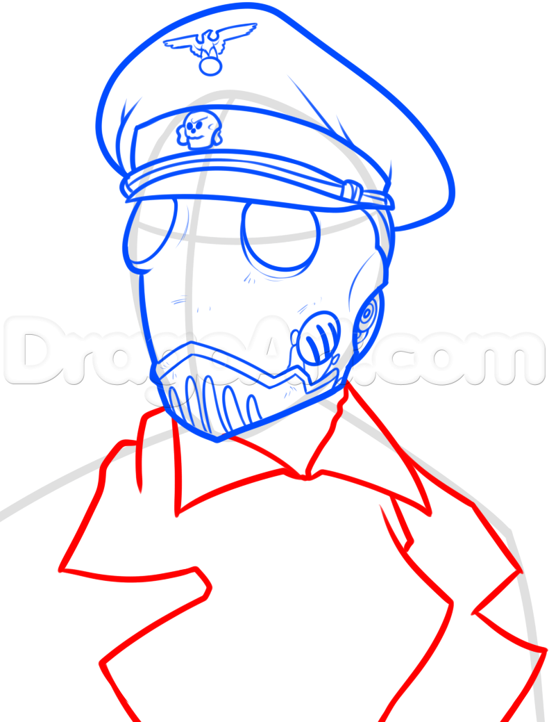 791x1039 Draw Kroenen From Hellboy, Step