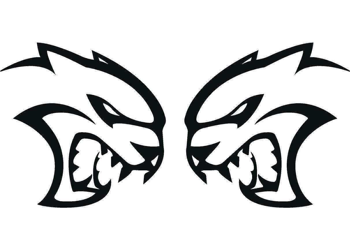 1212x800 dodge hellcat srt vinyl decal sticker piece left and right etsy