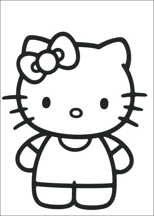 518x725 How To Color Hello Kitty Drawing How To Draw Hello Kitty