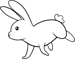 302x238 How To Draw A Rabbit For Kids Hellokids Com Coloring