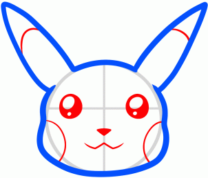 302x258 How To Draw Pikachu's Face