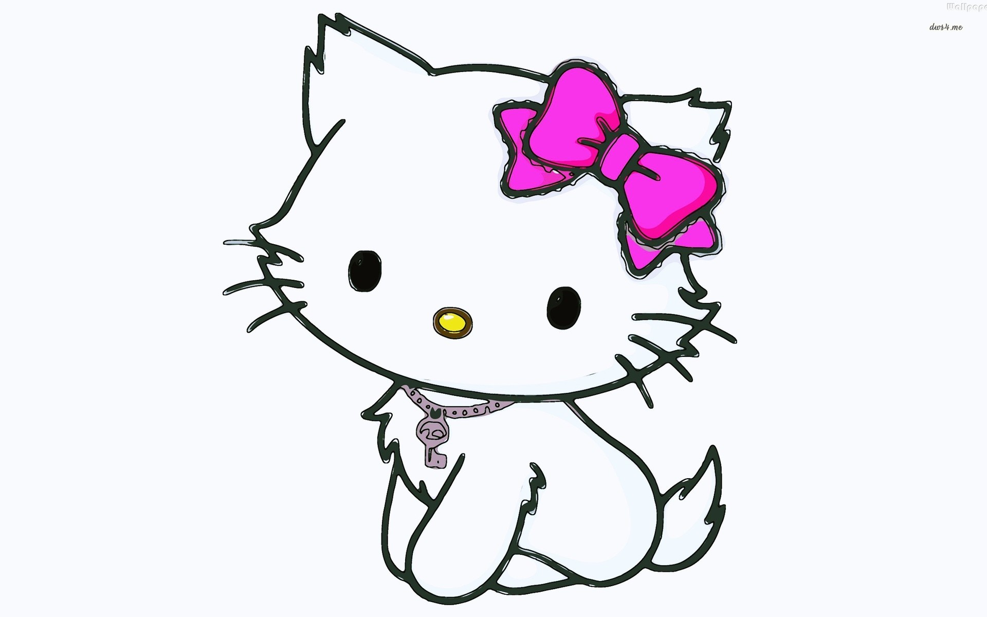 1920x1200 Cute Hello Kitty Drawing Wallpaper