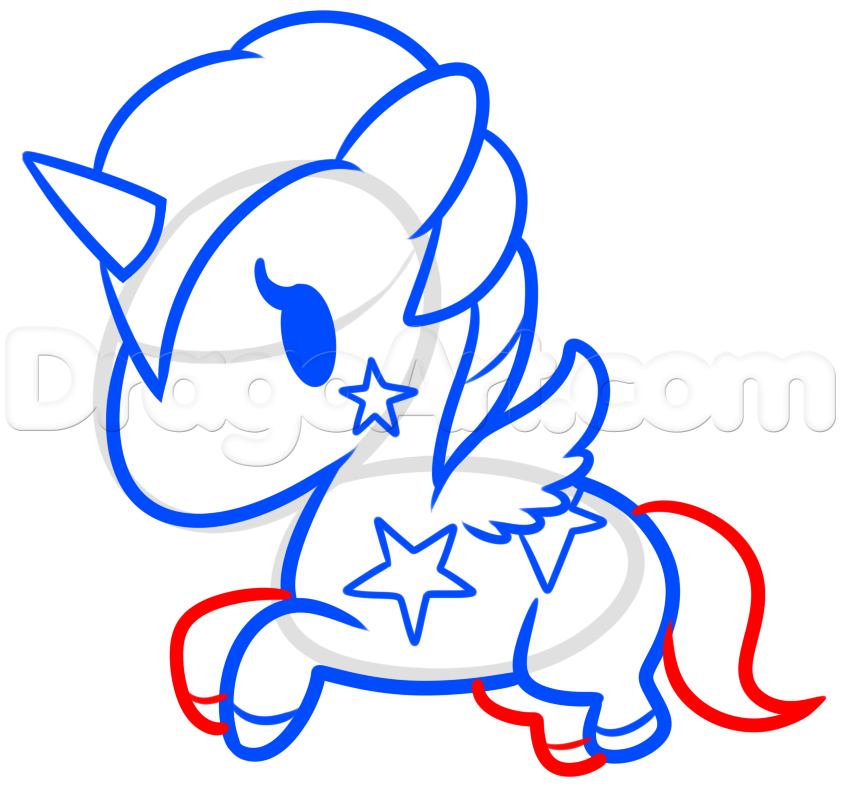 841x792 How To Draw Hello Kitty Unicorn, Step