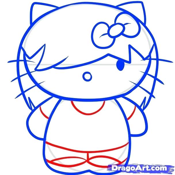 608x608 Kitty Drawing Kitty Drawing Easy