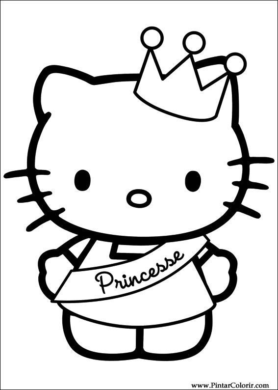 567x794 Drawings To Paint Colour Hello Kitty