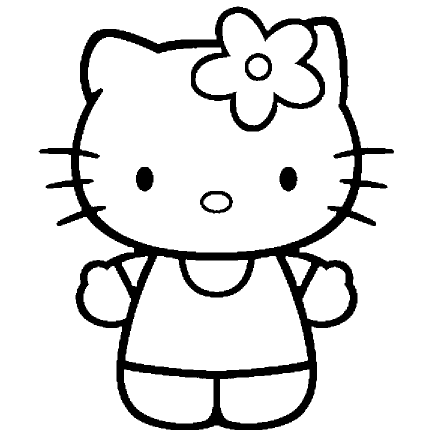 870x870 Hello Kitty Free Coloring