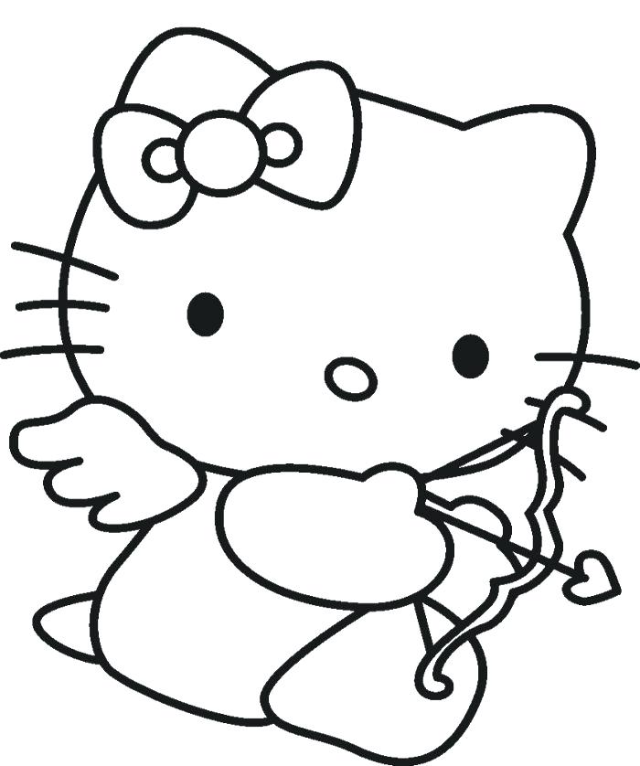 700x838 Hello Kitty Drawing Step