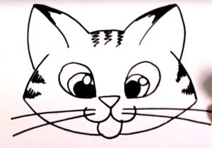 300x210 Kitty Face Drawing Face Hello Kitty