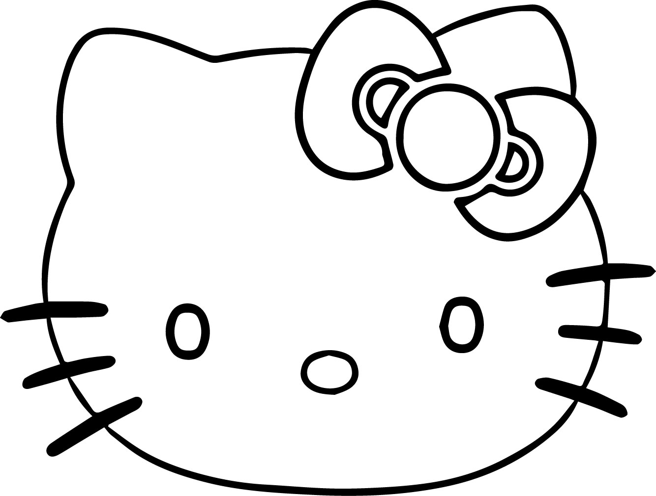 1334x1010 Hello Kitty Face Coloring