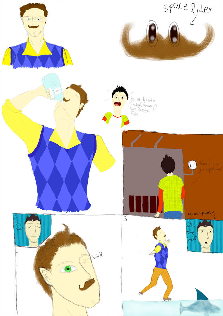 751x1063 Stupid Little Hello Neighbor Drawings