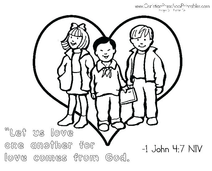 687x553 Love One Another Coloring Pages With Helping Others Coloring Pages