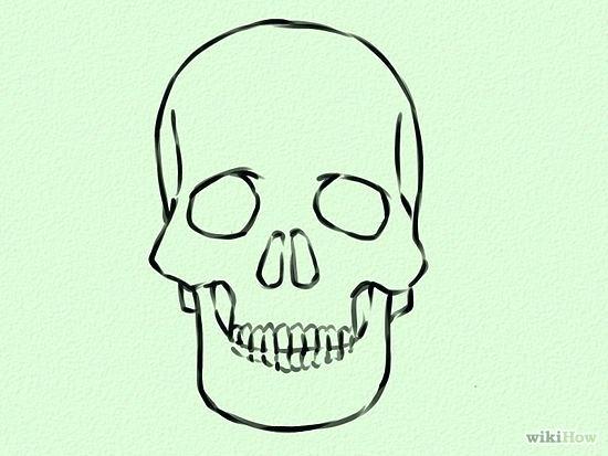 550x413 How To Draw A Skull For Kids