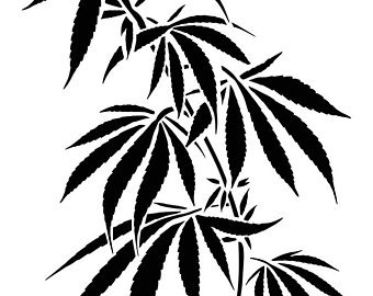 340x270 Pot Leaf Stencil Etsy