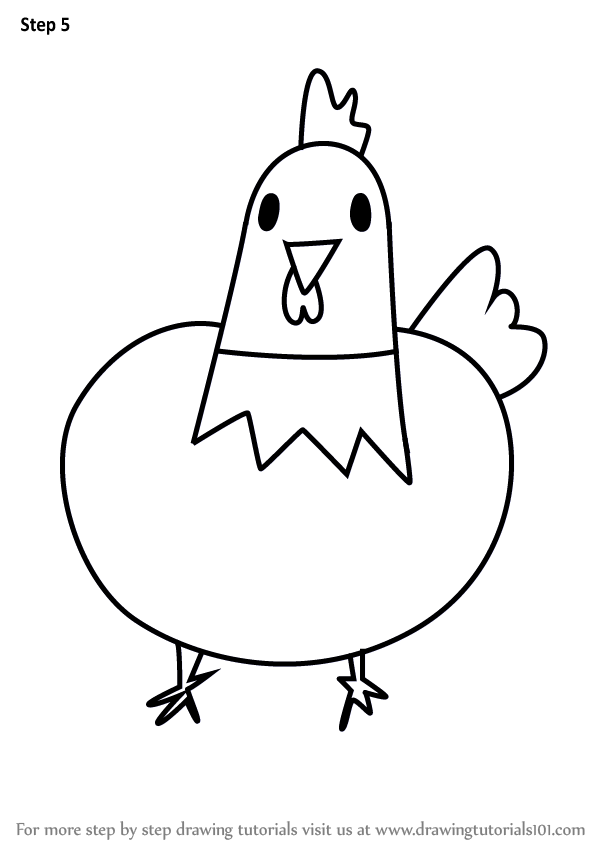 602x848 Learn How To Draw A Hen From Letter H