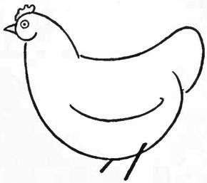 290x257 How To Draw Chickens Hens With Easy Step
