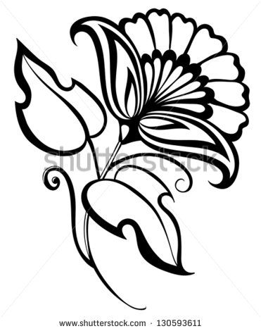 371x470 Tattoo Flower Stock Vectors Vector Clip Art Shutterstock