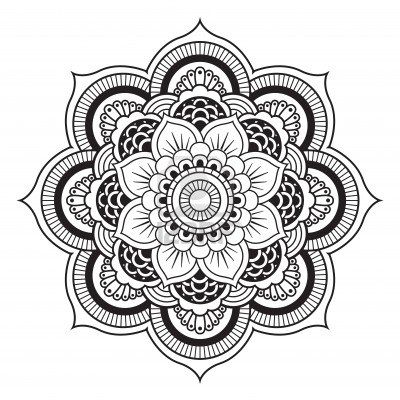 400x400 American Hippie Psychedelic Art Mandala Coloring
