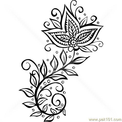 500x500 Henna Flower Designs Drawings Simple