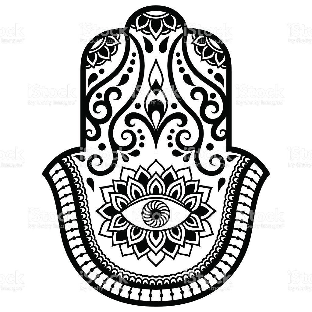 1024x1024 Vector Hamsa Hand Drawn Symbol Stock Vector Art More Images