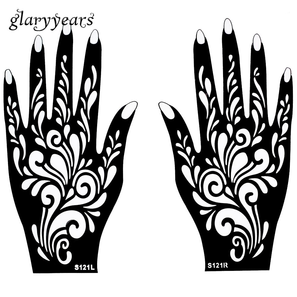 1000x1000 Wholesale Hands Mehndi Henna Tattoo Stencil Flower Pattern Design