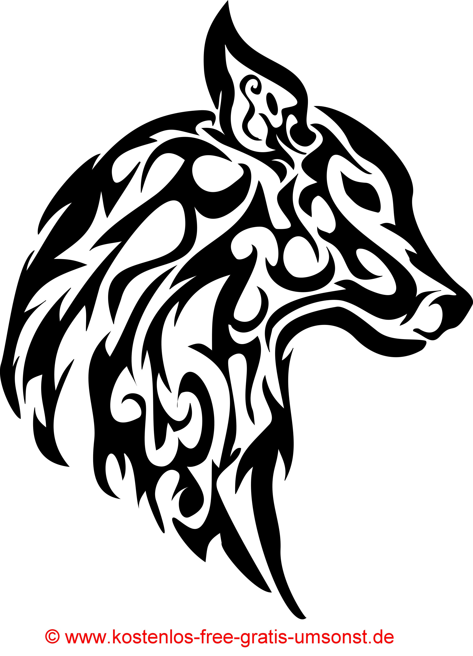 2000x2772 Wolf Henna Designs