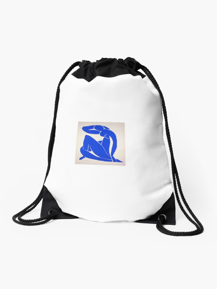 750x1000 henri matisse drawing with scissors drawstring bag