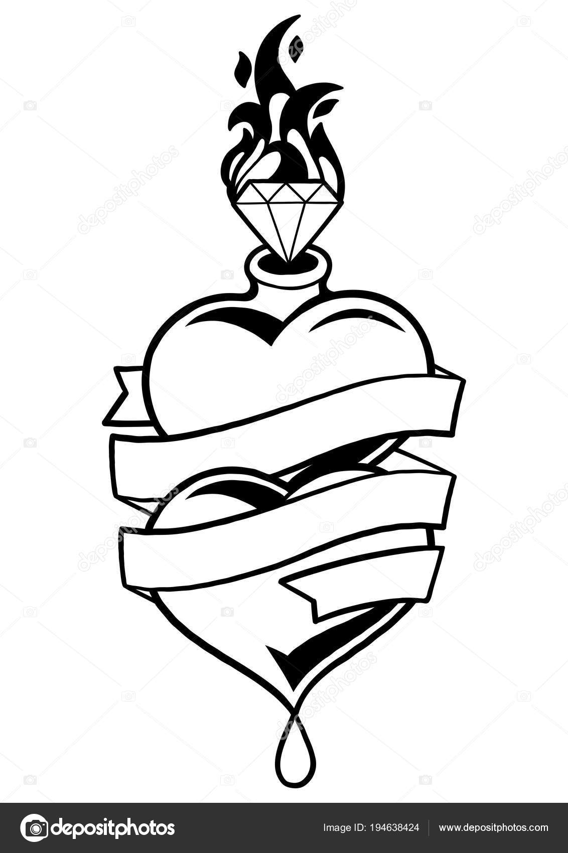 1132x1700 Heart Drawing Sketch For Free Download
