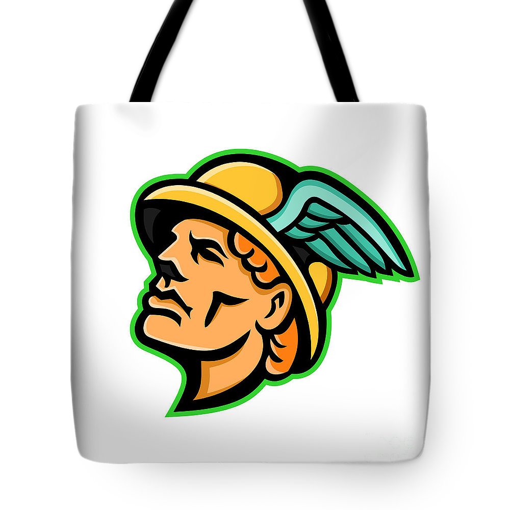 1000x1000 Hermes Greek God Mascot Tote Bag For Sale