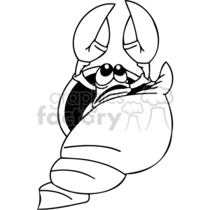 300x300 A Hermit Crab Looking Out Of His Shell Clipart Royalty Free