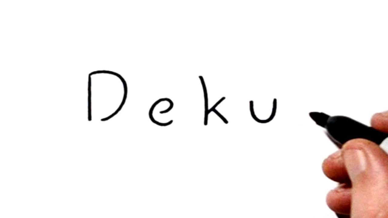 1280x720 How To Draw Deku Using The Name Deku