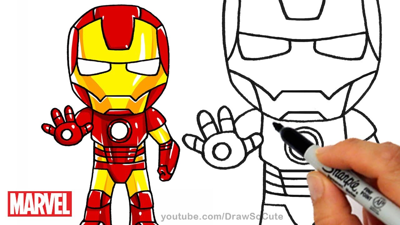 1280x720 How To Draw Iron Man Step