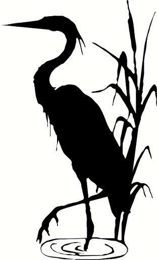 311x515 Wall Decal Blue Heron Crane Decor Nature Animal Beach Decal Summer