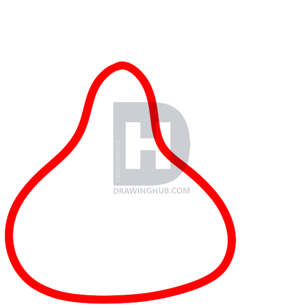 603x601 How To Draw A Hersheys Kisses, Step