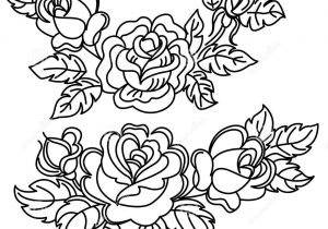 300x210 Drawings Of Flowers In Black And White Vetor Stock De Hand Drawing